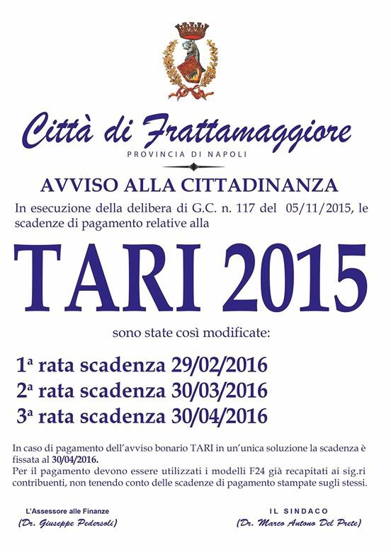 Manifesto TARI 2015